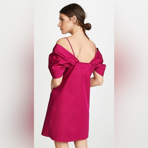 Theory Navy Mini-Puff Sleeve Mini-Dress - Picture 4 of 4